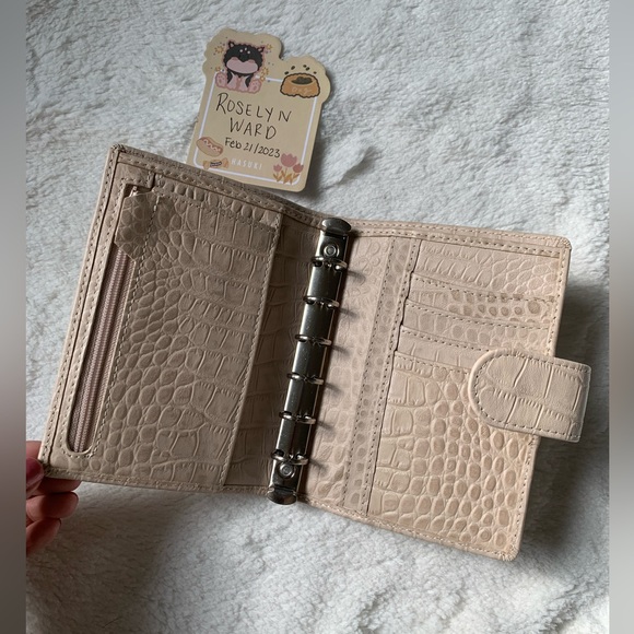 Pocket Rings Beige Croc Planner - Picture 2 of 4